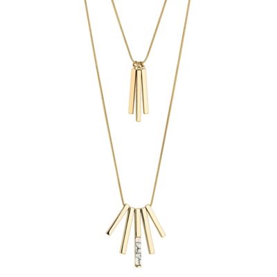 Designer gold multi layer necklace